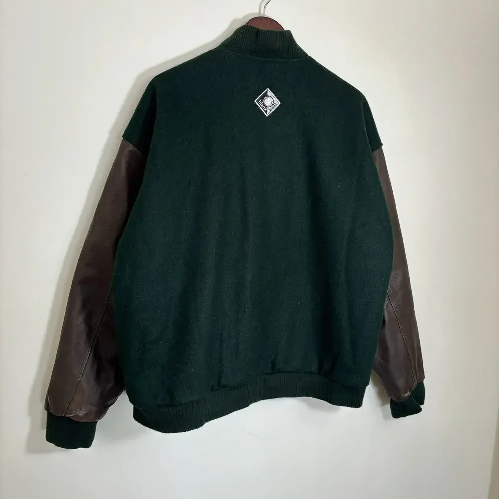 Vintage Chicago Black Sox Varsity Jacket Wool MLB Bomber White Mens XL 90s Green